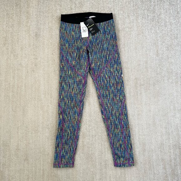 NWT Nike Pro Hyperwarm Multicolor Tights Leggings M - Picture 1 of 9